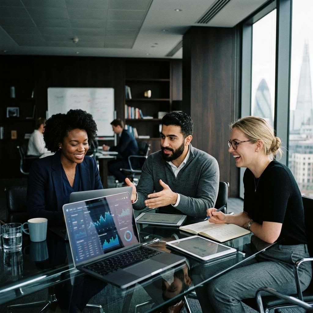 Equipo de científicos de datos evaluando modelos predictivos