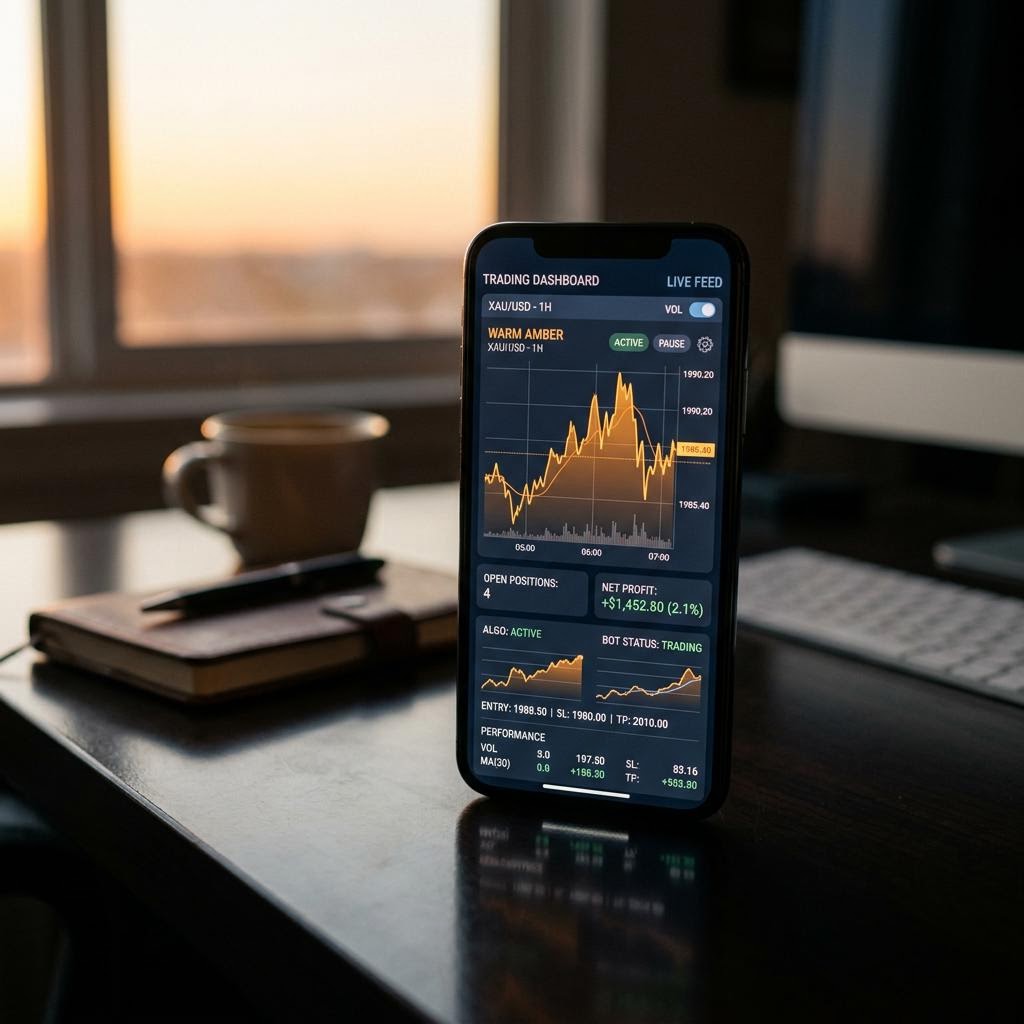 Panel de control de la plataforma de trading con IA Ancla Fianzovera